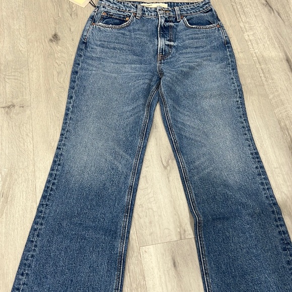 GRLFRND Melanie Petite High Rise Boot Cut Jeans Los Feliz Blue - Picture 3 of 10